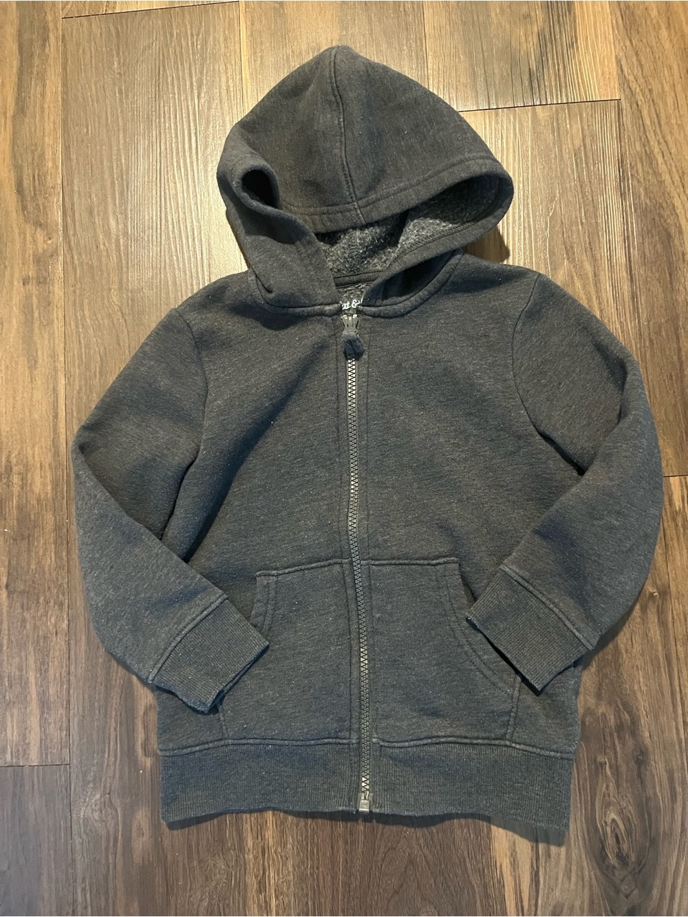 Cat & Jack Kids Charcoal Zip-Up Hooded Sweatshirt